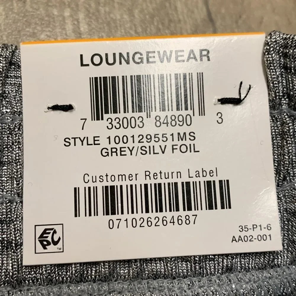 NWT JM Collection Gray Silver Wide Leg Comfort Lounge Sleep Pajama‎ Pants